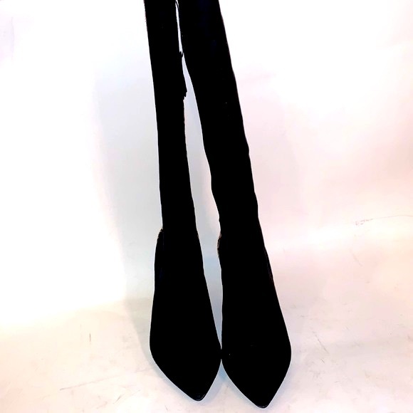 Alfani Step in Flex Tadashi heeled boot in black suede and leopard size 5 1/2 - Picture 4 of 10